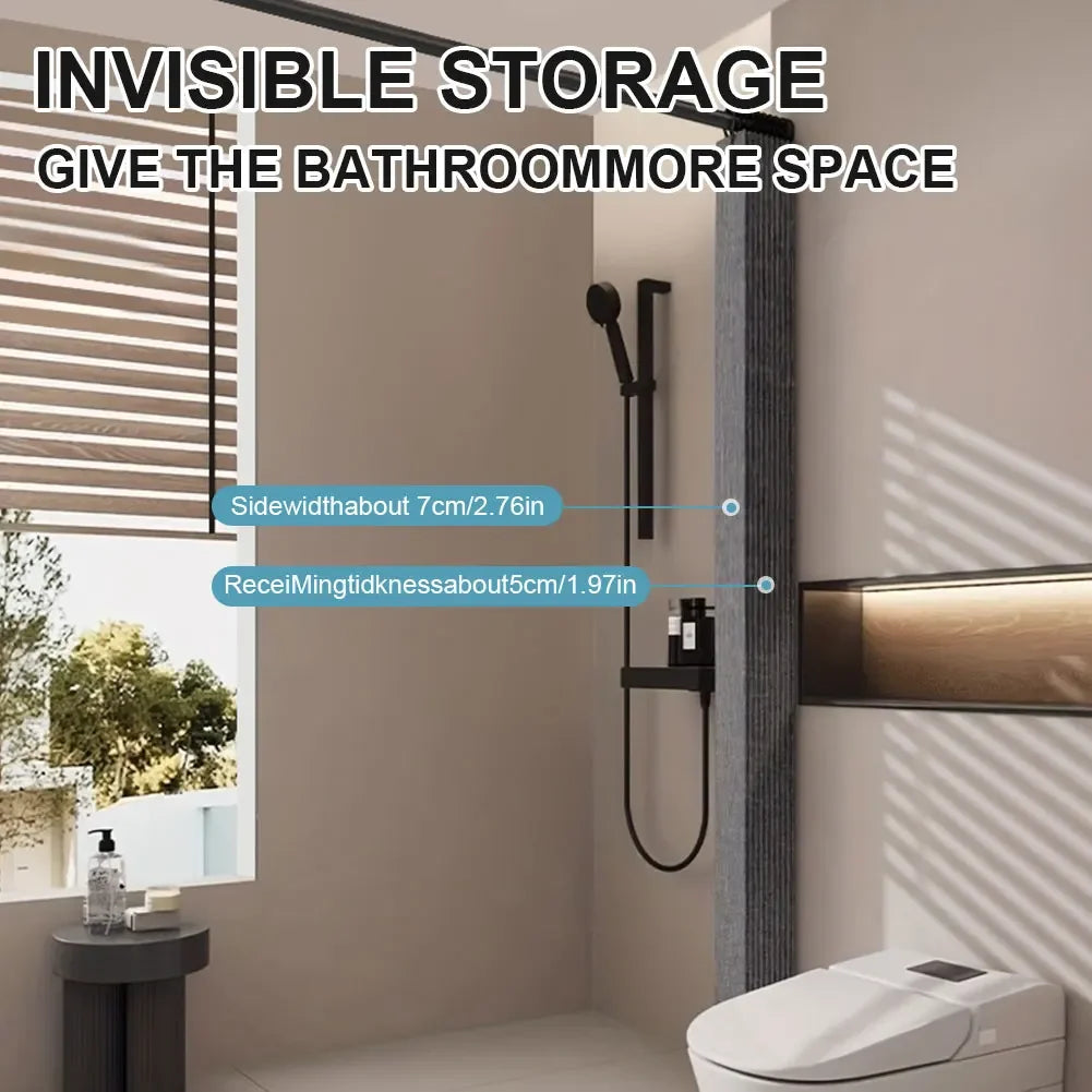 Foldable Magnetic Shower Curtain Waterproof Bath Curtain with 14 Hooks Privacy Bathroom Divider Modern for Bathroom