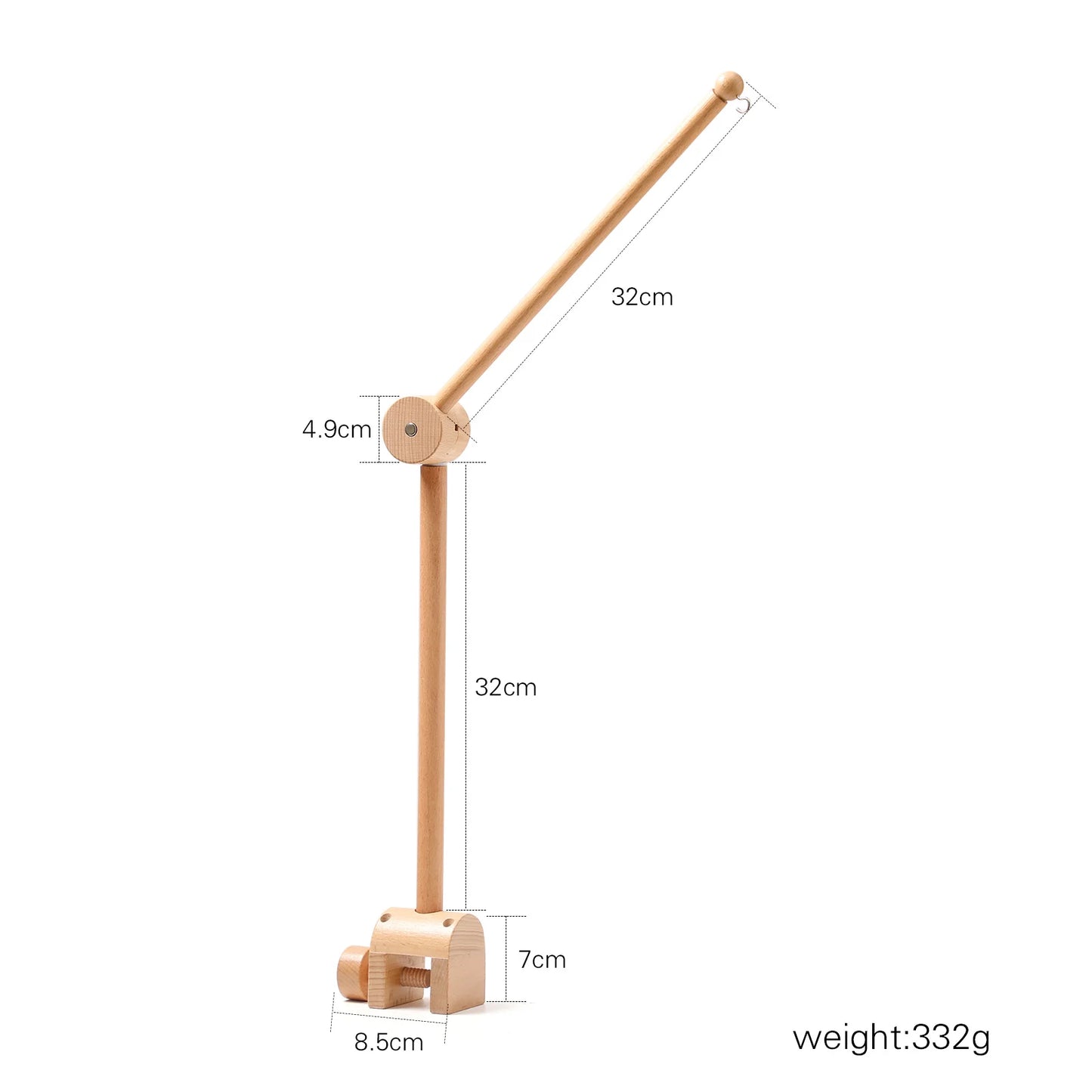 Cartoon Felt Forest Animal Bed Bell Hanging Wooden Bracket Mobile