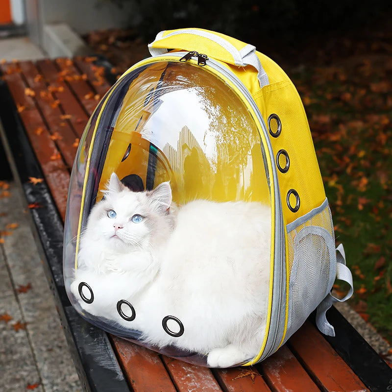 Pet Carrier/Backpacks: Transparent "Space capsules"
