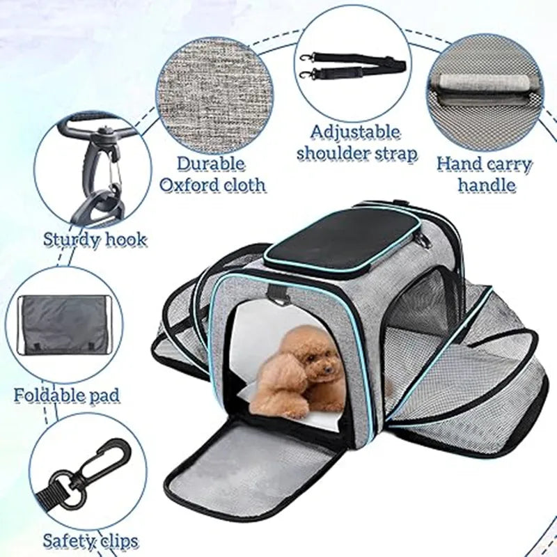 Pet Carriers Backpack-Portable Breathable Foldable Bag for Cats, Dogs, and other Pets