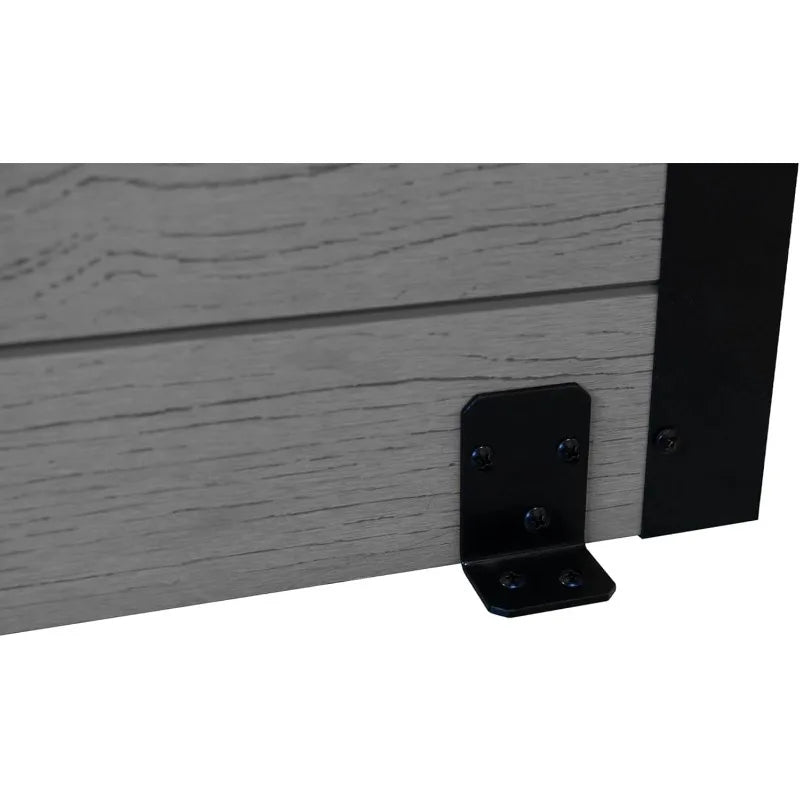 6ft H x 3.8ft W x 1ft L (1 Screen w/Planter) Freestanding Enclo Florence Ash Color Patio Privacy Screen with Planter Box