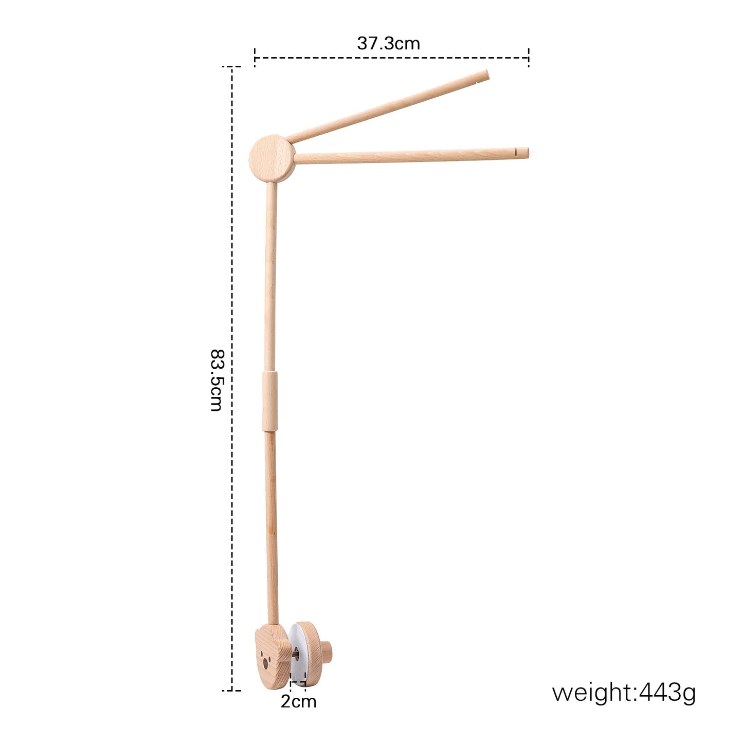 Cartoon Felt Forest Animal Bed Bell Hanging Wooden Bracket Mobile