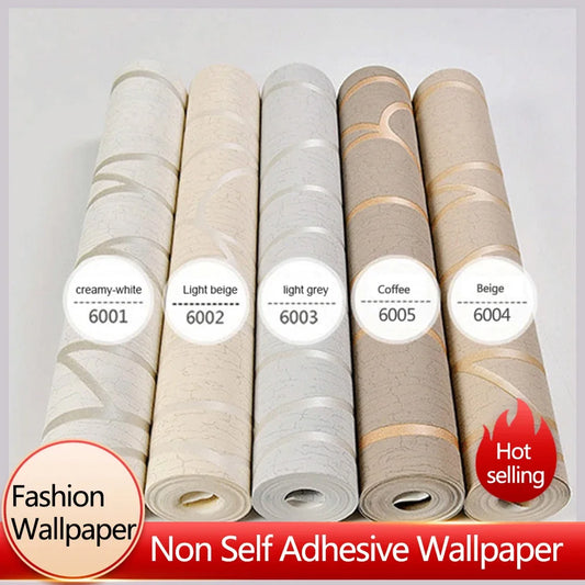 Room Decoration Wall Paper Minimalist Striped Curved Wallpaper European Non-woven Home Decoration Wallpaper