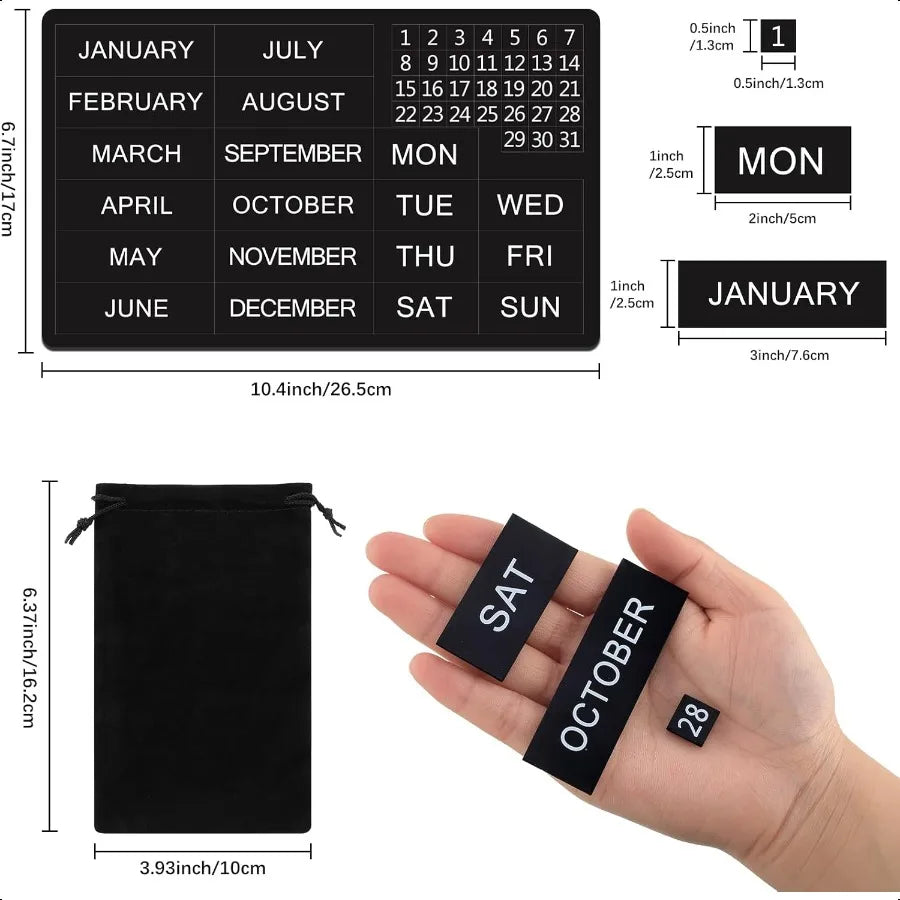 50 Pcs Calendar Magnet Numbers for Whiteboard and Refrigerator Magnetic Days of The Week and Months Magnetic Calendar Dates Ind