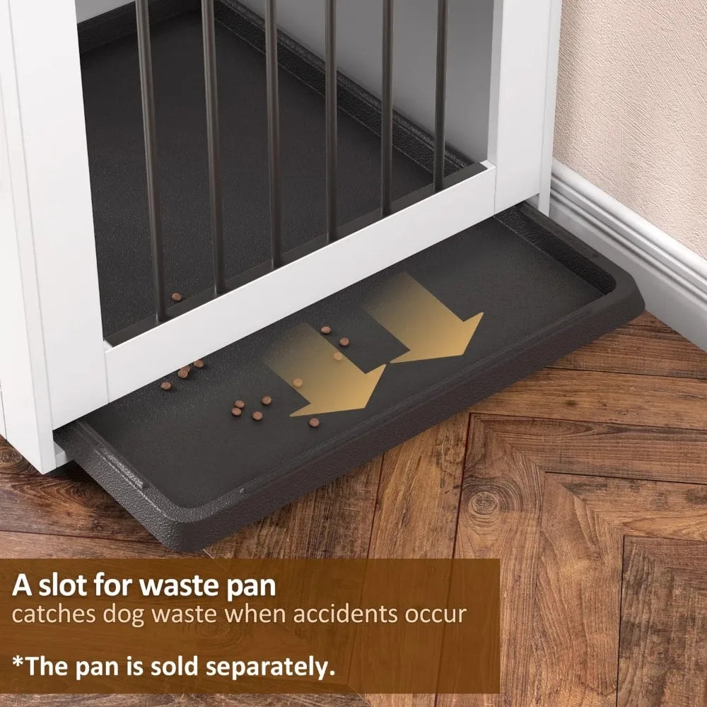 Dog Crate Furniture for Large Dogs Up to 60 lbs. - Decorative Puppy Kennel w/Wide Farmhouse Table Top & Steel Bars - 37'' Wide