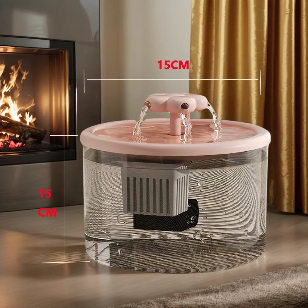1.5L Ultra-Quiet Smart Cat Water Fountain with Automatic Filter and Burnout Prevention Recirculating Dog Water Dispenser Pump