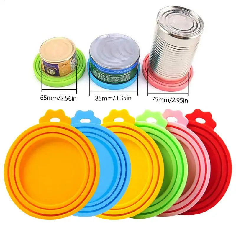 Silicone Canned Lid Reusable Pet Food Can Cover Silicone Dog Cat Storage Tin Cover Lid Seal Cover Keeps Food Fresh Pet Supplies