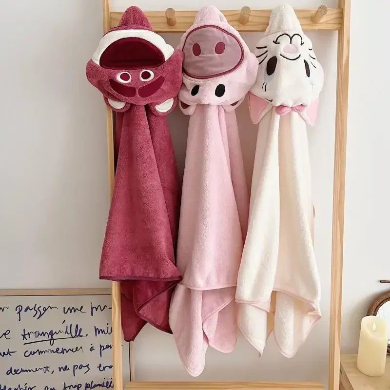 Cartoon Themed Hooded Bath Towel for Children